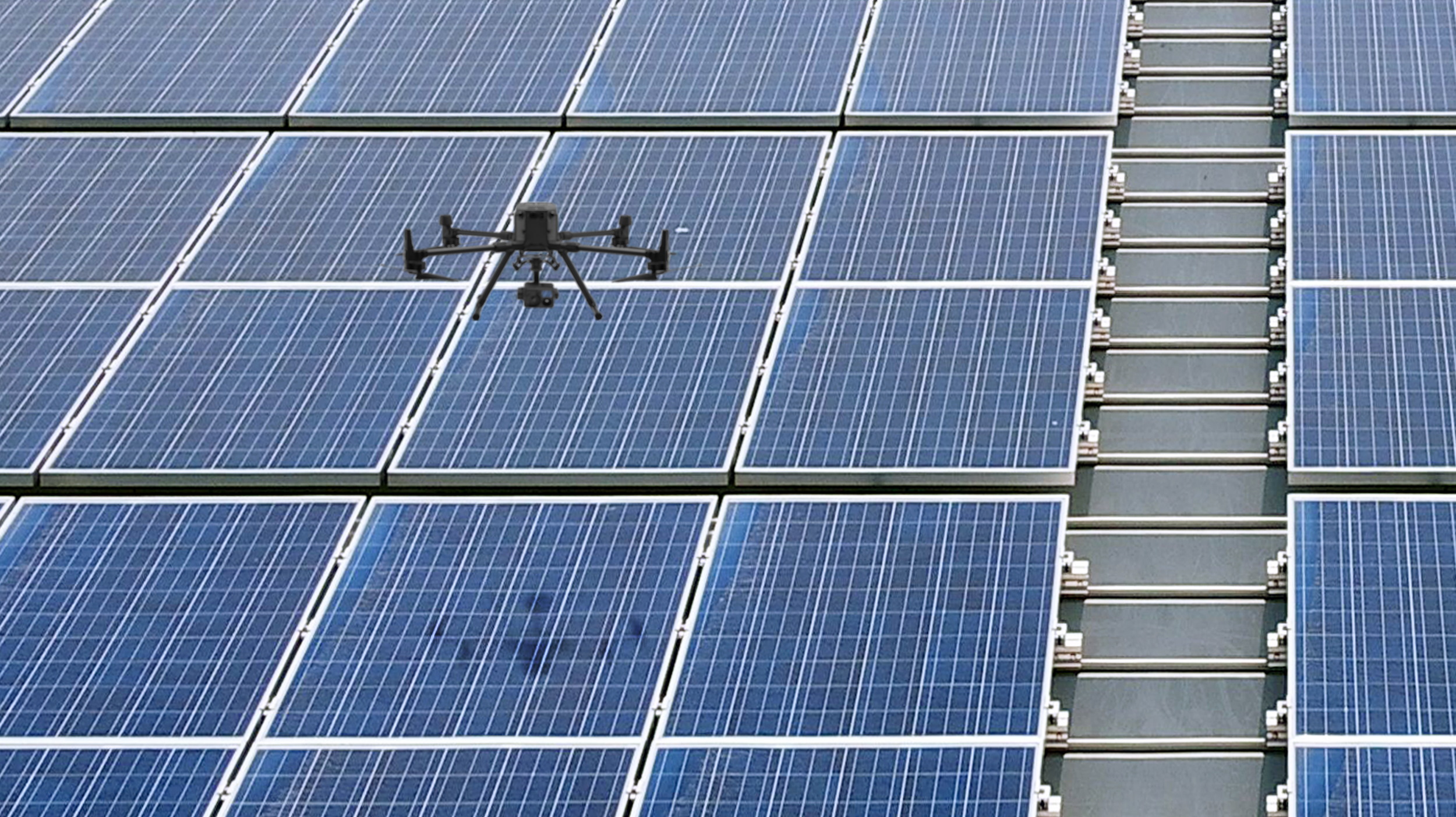 友達以無人機搭配IR Sensor熱顯像技術進行全方面模組健檢，有效降低人力成本並提升發電量